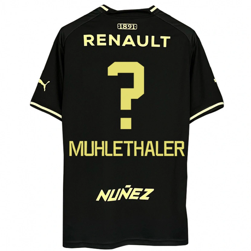 Danxen Hombre Camiseta Stiven Muhlethaler #0 Amarillo Negro 2ª Equipación 2025/26 La Camisa México