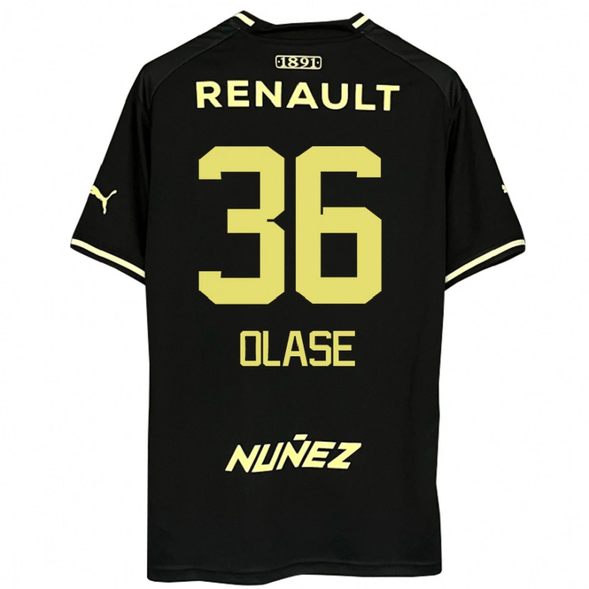 Danxen Hombre Camiseta Tomás Olase #36 Amarillo Negro 2ª Equipación 2025/26 La Camisa México