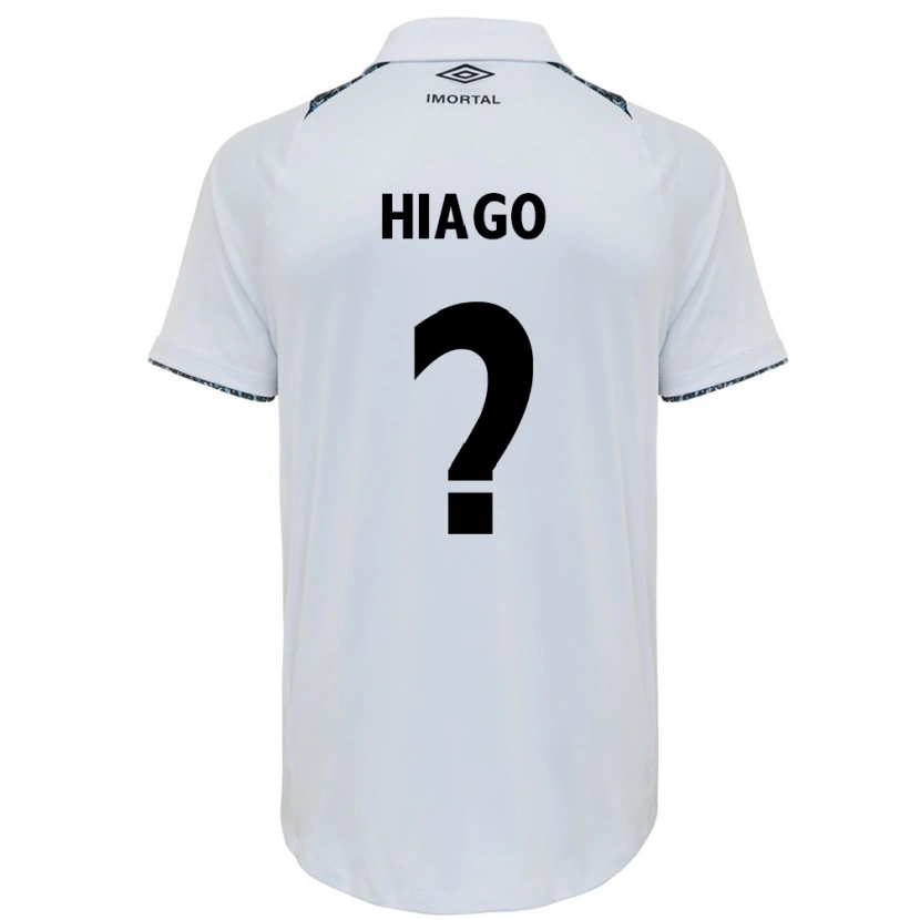 Danxen Hombre Camiseta Hiago #0 Blanco Azul 2ª Equipación 2025/26 La Camisa México