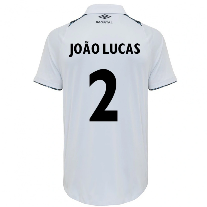 Danxen Hombre Camiseta João Lucas #2 Blanco Azul 2ª Equipación 2025/26 La Camisa México