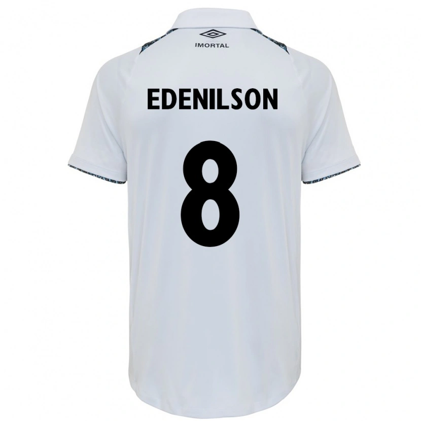 Danxen Hombre Camiseta Edenilson #8 Blanco Azul 2ª Equipación 2025/26 La Camisa México