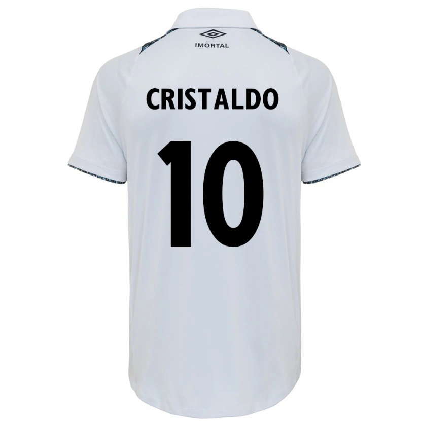 Danxen Hombre Camiseta Franco Cristaldo #10 Blanco Azul 2ª Equipación 2025/26 La Camisa México