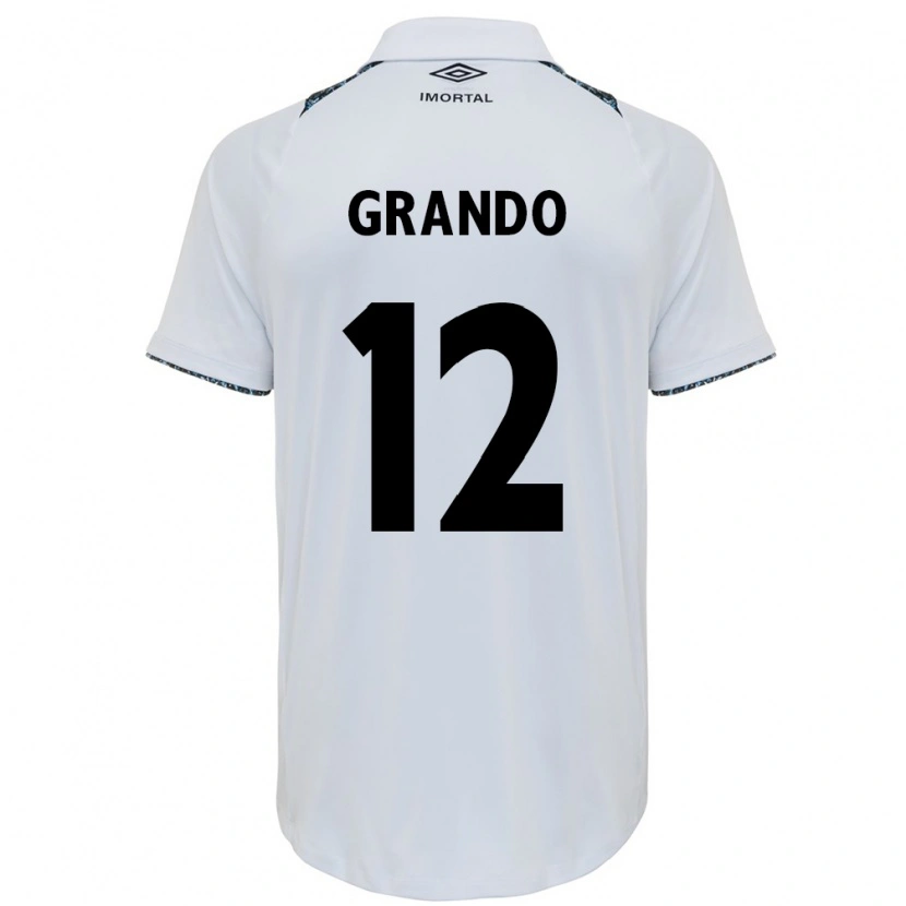 Danxen Hombre Camiseta Gabriel Grando #12 Blanco Azul 2ª Equipación 2025/26 La Camisa México