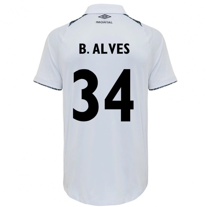 Danxen Hombre Camiseta Bruno Alves #34 Azul Negro Blanco 2ª Equipación 2025/26 La Camisa México