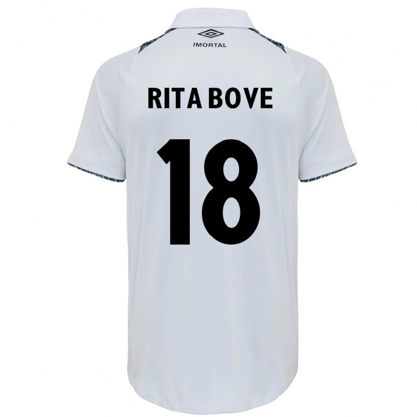 Danxen Hombre Camiseta Rita Bove #18 Blanco Azul 2ª Equipación 2025/26 La Camisa México