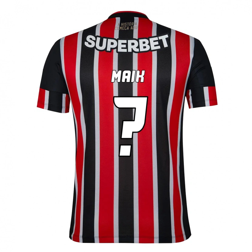 Danxen Hombre Camiseta Maik #0 Rojo Negro Blanco 2ª Equipación 2025/26 La Camisa México