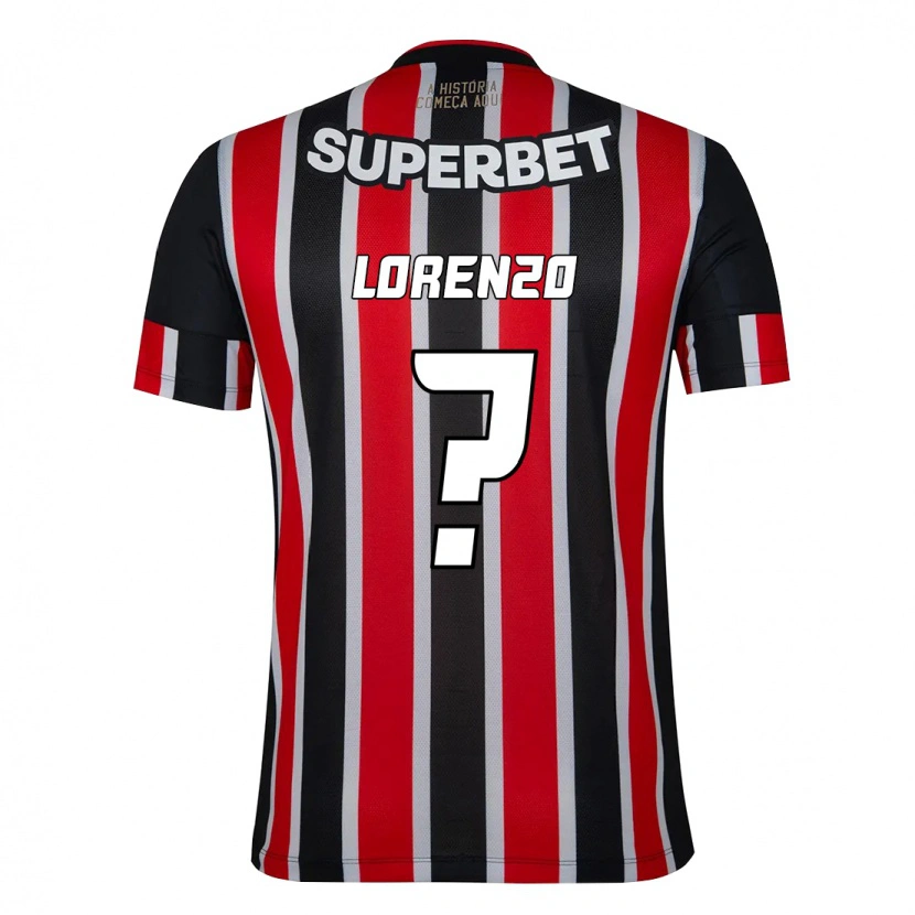 Danxen Hombre Camiseta Lorenzo #0 Rojo Negro Blanco 2ª Equipación 2025/26 La Camisa México