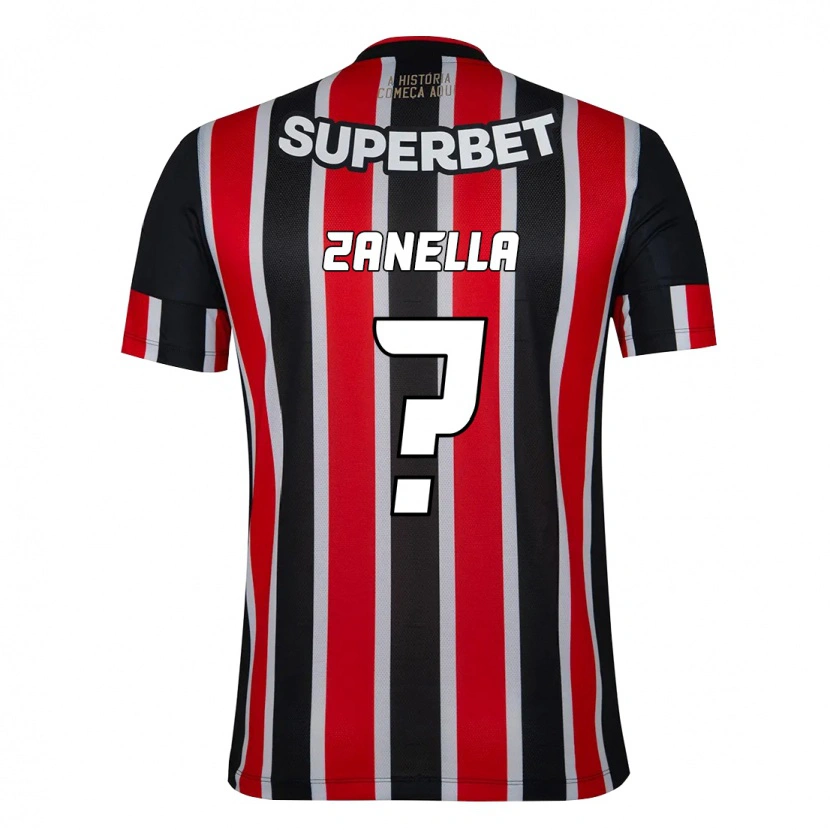 Danxen Hombre Camiseta Matheus Zanella #0 Negro Rojo 2ª Equipación 2025/26 La Camisa México