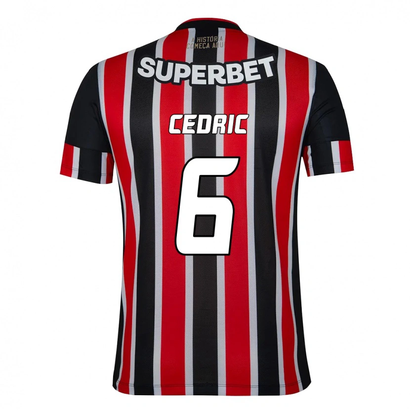Danxen Hombre Camiseta Cédric Soares #6 Rojo Negro Blanco 2ª Equipación 2025/26 La Camisa México
