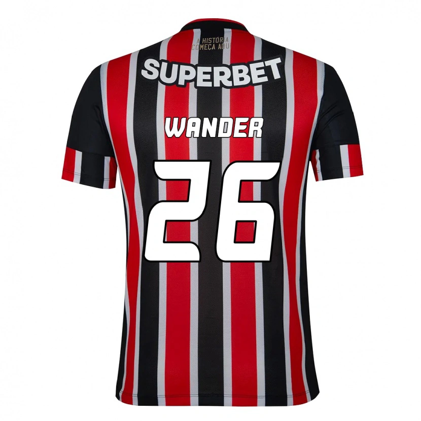Danxen Hombre Camiseta Talles Wander #26 Negro Rojo 2ª Equipación 2025/26 La Camisa México