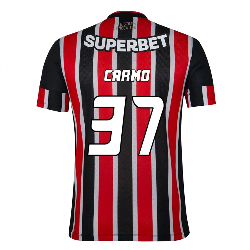 Danxen Hombre Camiseta Henrique Carmo #37 Negro Rojo 2ª Equipación 2025/26 La Camisa México