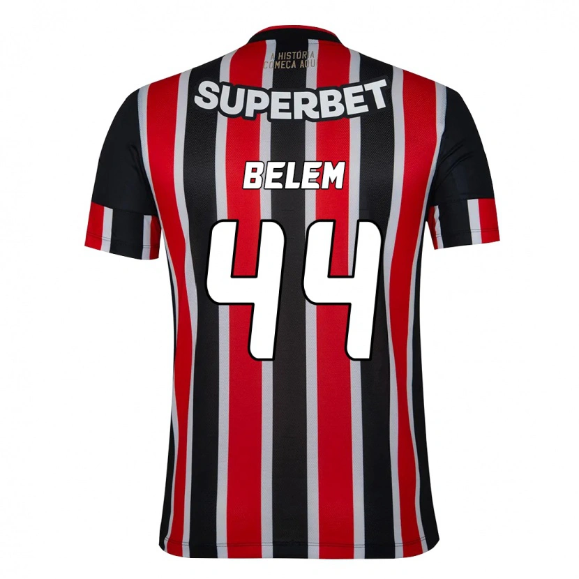 Danxen Hombre Camiseta Matheus Belém #44 Negro Rojo 2ª Equipación 2025/26 La Camisa México