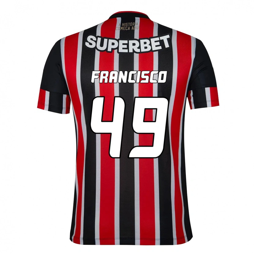 Danxen Hombre Camiseta Ryan Francisco #49 Rojo Negro Blanco 2ª Equipación 2025/26 La Camisa México