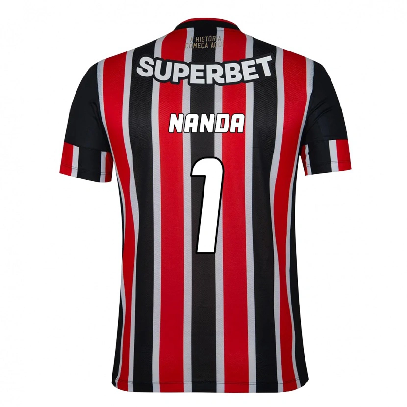 Danxen Hombre Camiseta Nanda #1 Rojo Negro Blanco 2ª Equipación 2025/26 La Camisa México