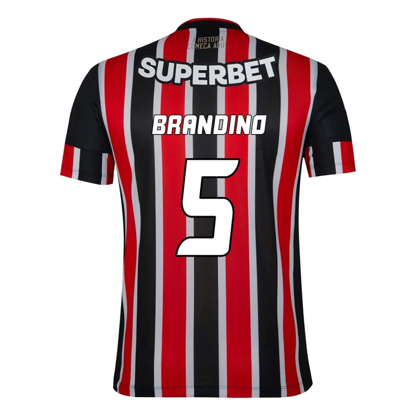 Danxen Hombre Camiseta Kika Brandino #5 Negro Rojo 2ª Equipación 2025/26 La Camisa México