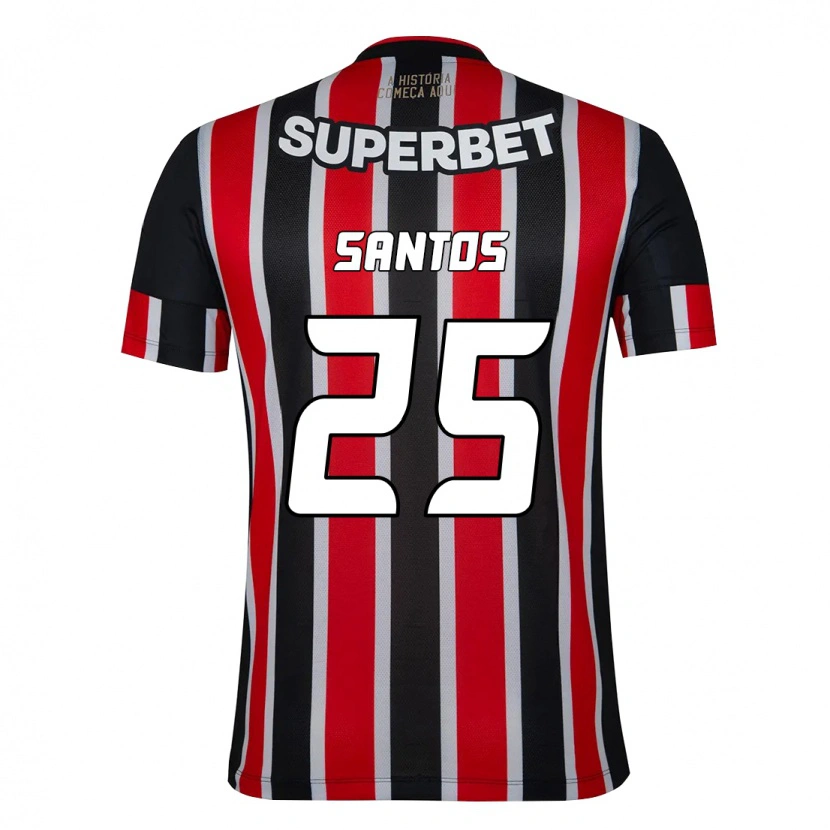 Danxen Hombre Camiseta Mariana Santos #25 Negro Rojo 2ª Equipación 2025/26 La Camisa México