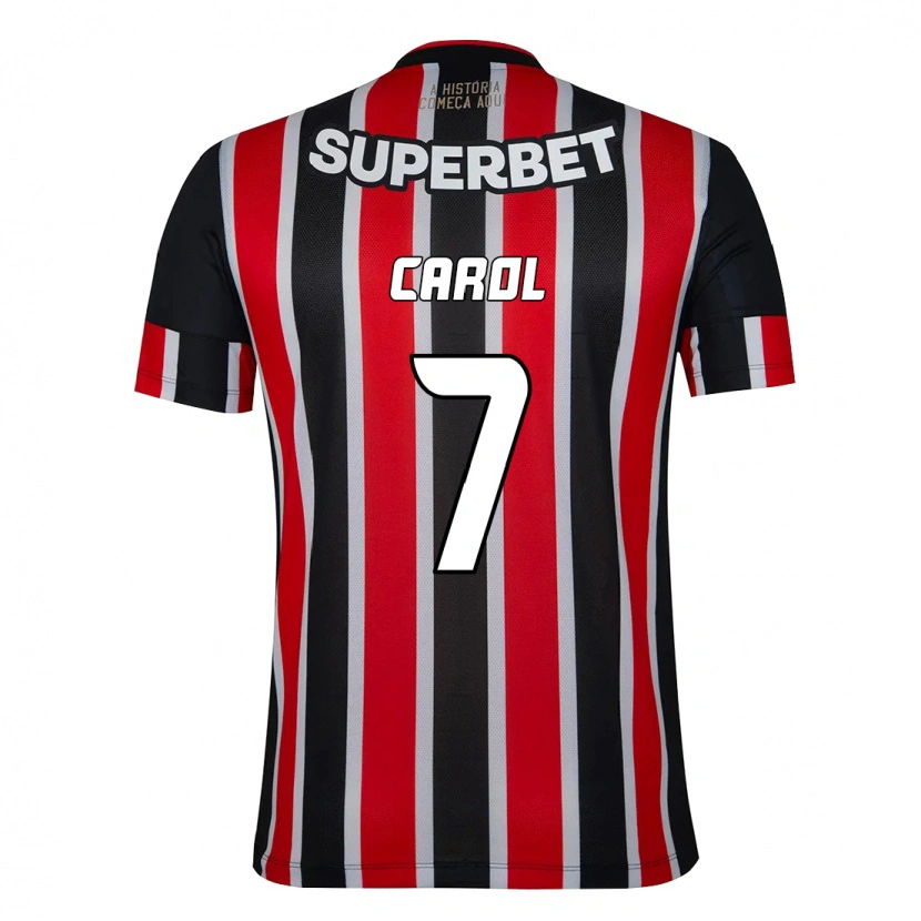 Danxen Hombre Camiseta Carol #7 Negro Rojo 2ª Equipación 2025/26 La Camisa México