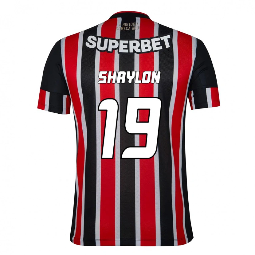 Danxen Hombre Camiseta Shaylon #19 Rojo Negro Blanco 2ª Equipación 2025/26 La Camisa México