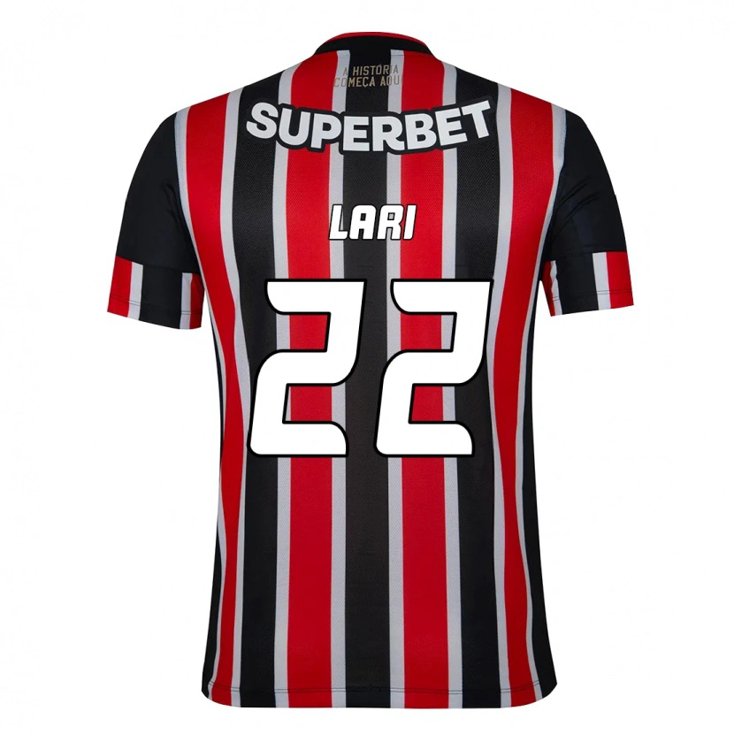 Danxen Hombre Camiseta Lari #22 Negro Rojo 2ª Equipación 2025/26 La Camisa México