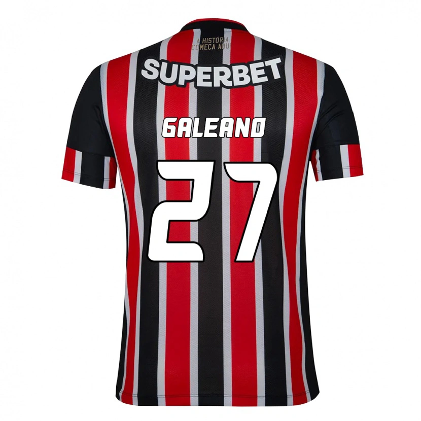 Danxen Hombre Camiseta Antonio Galeano #27 Rojo Negro Blanco 2ª Equipación 2025/26 La Camisa México