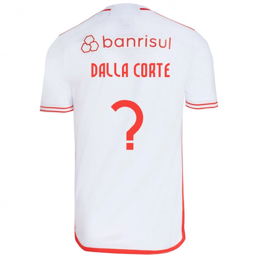 Danxen Hombre Camiseta João Dalla Corte #0 Rojo Blanco 2ª Equipación 2025/26 La Camisa México