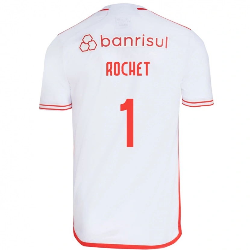 Danxen Hombre Camiseta Sergio Rochet #1 Rojo Blanco 2ª Equipación 2025/26 La Camisa México