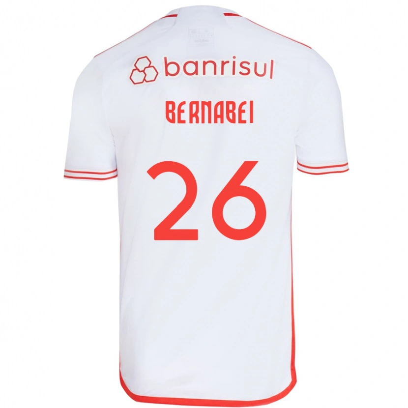 Danxen Hombre Camiseta Alexandro Bernabei #26 Rojo Blanco 2ª Equipación 2025/26 La Camisa México