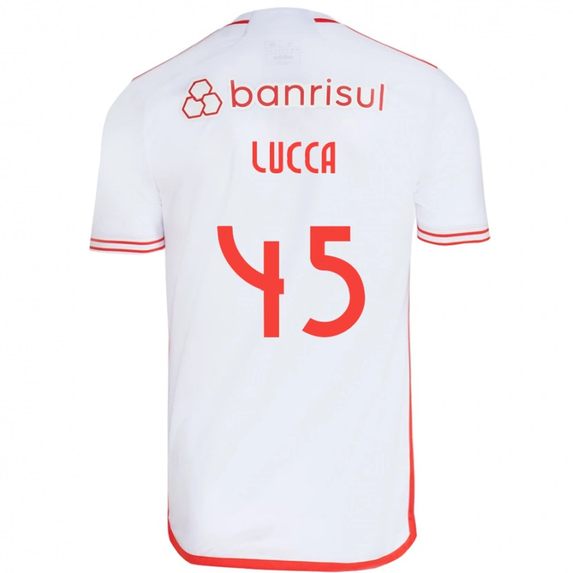 Danxen Hombre Camiseta Lucca #45 Rojo Blanco 2ª Equipación 2025/26 La Camisa México
