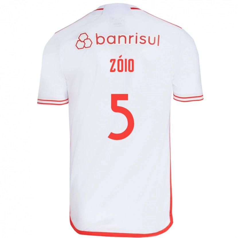 Danxen Hombre Camiseta Zóio #5 Blanco Rojo 2ª Equipación 2025/26 La Camisa México