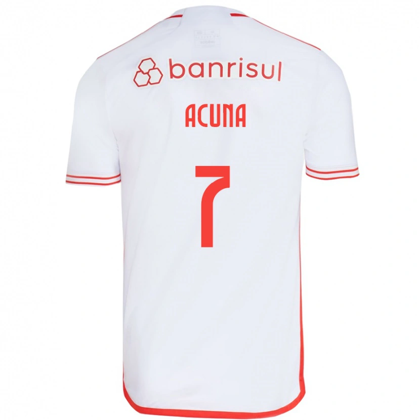 Danxen Hombre Camiseta Yenny Acuña #7 Rojo Blanco 2ª Equipación 2025/26 La Camisa México