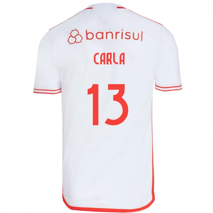 Danxen Hombre Camiseta Carla #13 Rojo Blanco 2ª Equipación 2025/26 La Camisa México