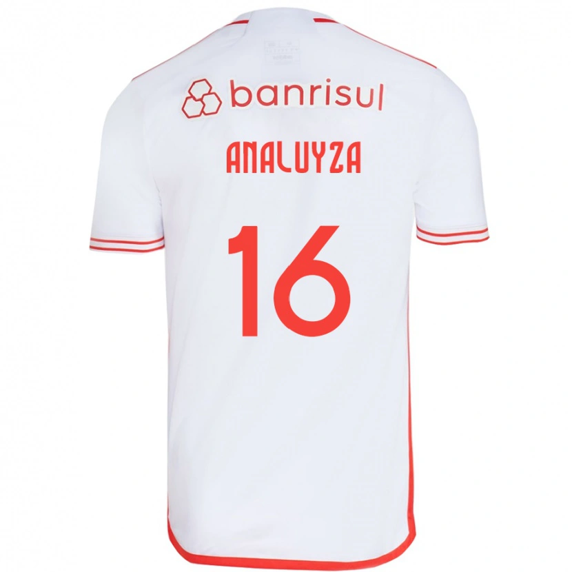 Danxen Hombre Camiseta Analuyza #16 Blanco Rojo 2ª Equipación 2025/26 La Camisa México