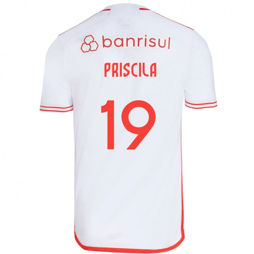 Danxen Hombre Camiseta Priscila #19 Rojo Blanco 2ª Equipación 2025/26 La Camisa México