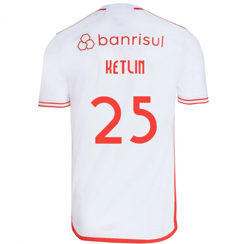 Danxen Hombre Camiseta Ketlin #25 Rojo Blanco 2ª Equipación 2025/26 La Camisa México