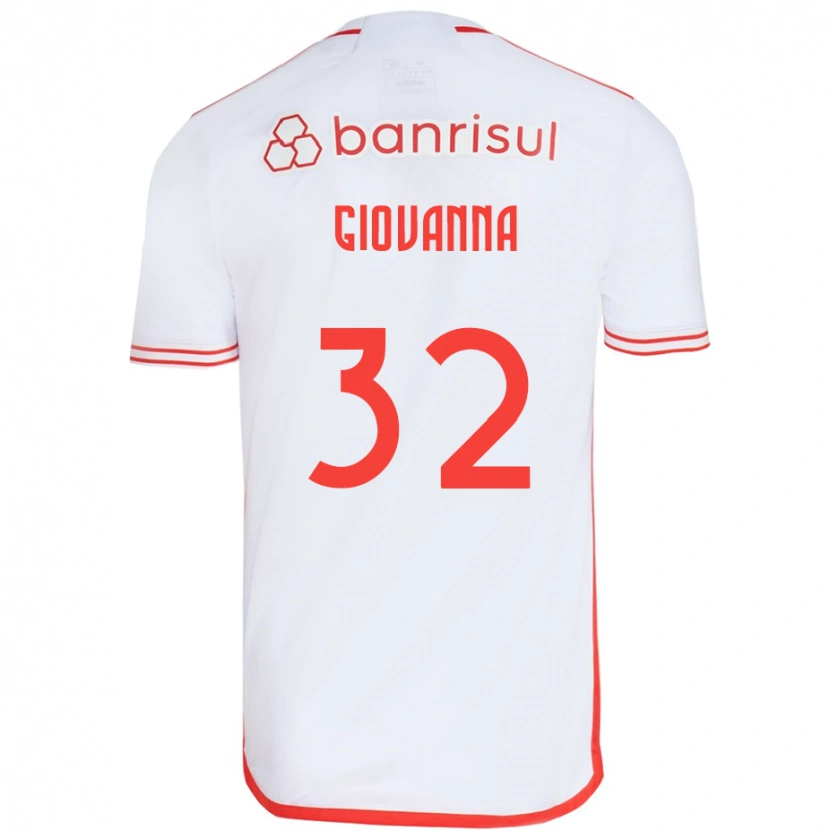 Danxen Hombre Camiseta Giulia Giovanna #32 Rojo Blanco 2ª Equipación 2025/26 La Camisa México