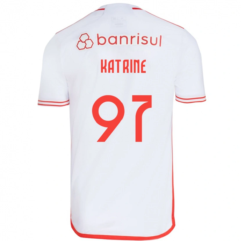 Danxen Hombre Camiseta Katrine #97 Rojo Blanco 2ª Equipación 2025/26 La Camisa México