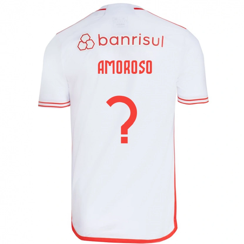 Danxen Hombre Camiseta Matteo Amoroso #0 Rojo Blanco 2ª Equipación 2025/26 La Camisa México