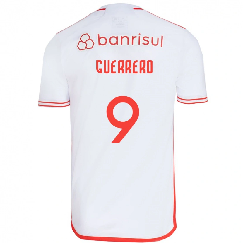 Danxen Hombre Camiseta Paolo Guerrero #9 Rojo Blanco 2ª Equipación 2025/26 La Camisa México