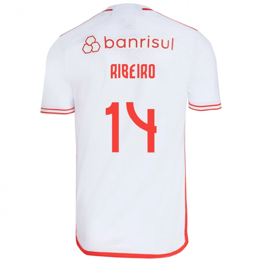 Danxen Hombre Camiseta Lucas Ribeiro #14 Rojo Blanco 2ª Equipación 2025/26 La Camisa México
