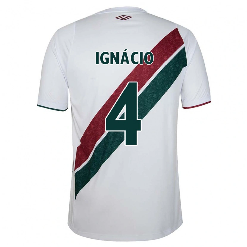 Danxen Hombre Camiseta Ignácio #4 Verde Granate Blanco 2ª Equipación 2025/26 La Camisa México