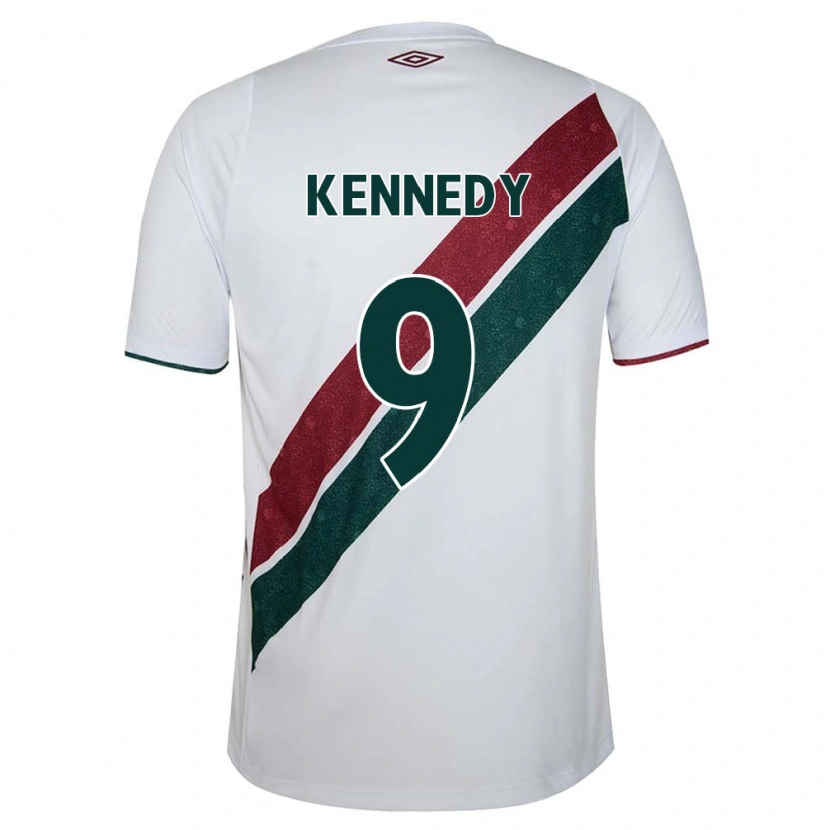 Danxen Hombre Camiseta John Kennedy #9 Verde Granate Blanco 2ª Equipación 2025/26 La Camisa México