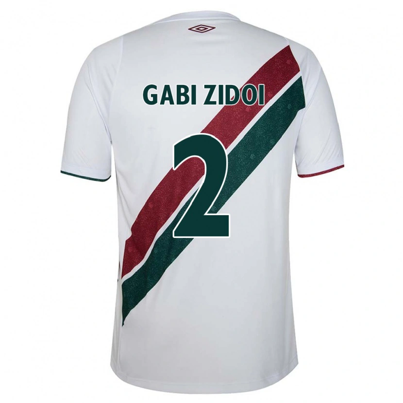 Danxen Hombre Camiseta Gabi Zidoi #2 Verde Granate Blanco 2ª Equipación 2025/26 La Camisa México