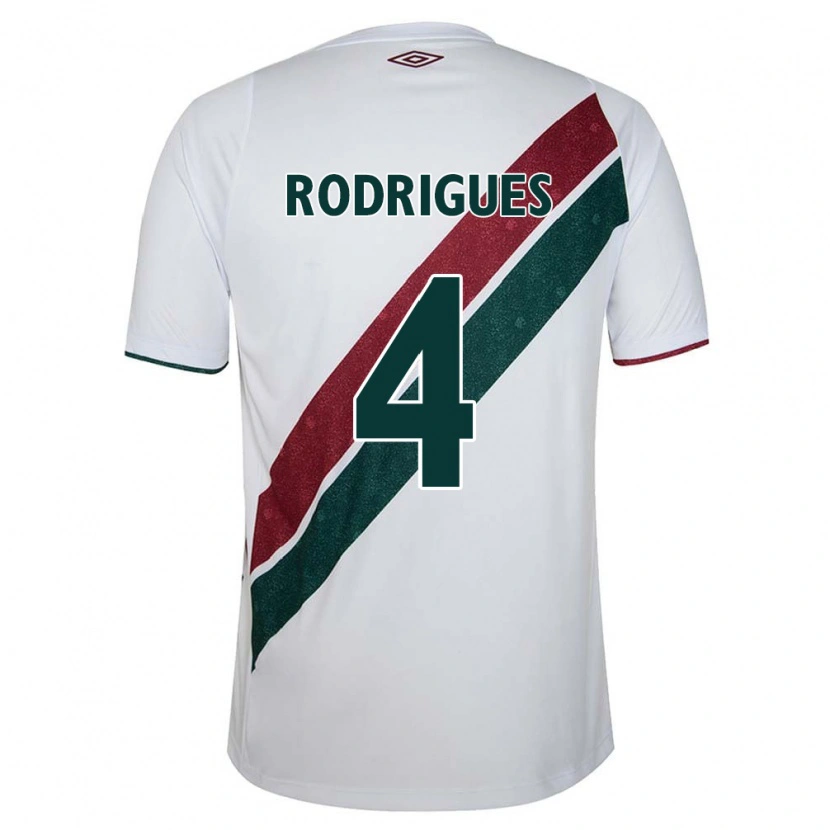 Danxen Hombre Camiseta Nath Rodrigues #4 Verde Granate Blanco 2ª Equipación 2025/26 La Camisa México