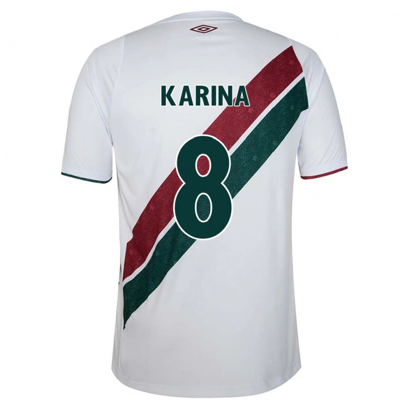Danxen Hombre Camiseta Karina #8 Verde Granate Blanco 2ª Equipación 2025/26 La Camisa México