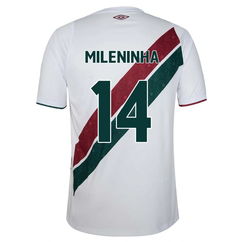 Danxen Hombre Camiseta Mileninha #14 Verde Granate Blanco 2ª Equipación 2025/26 La Camisa México