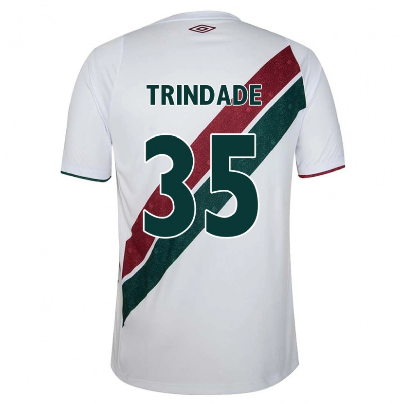 Danxen Hombre Camiseta Andre Trindade #35 Blanco Verde Granate 2ª Equipación 2025/26 La Camisa México
