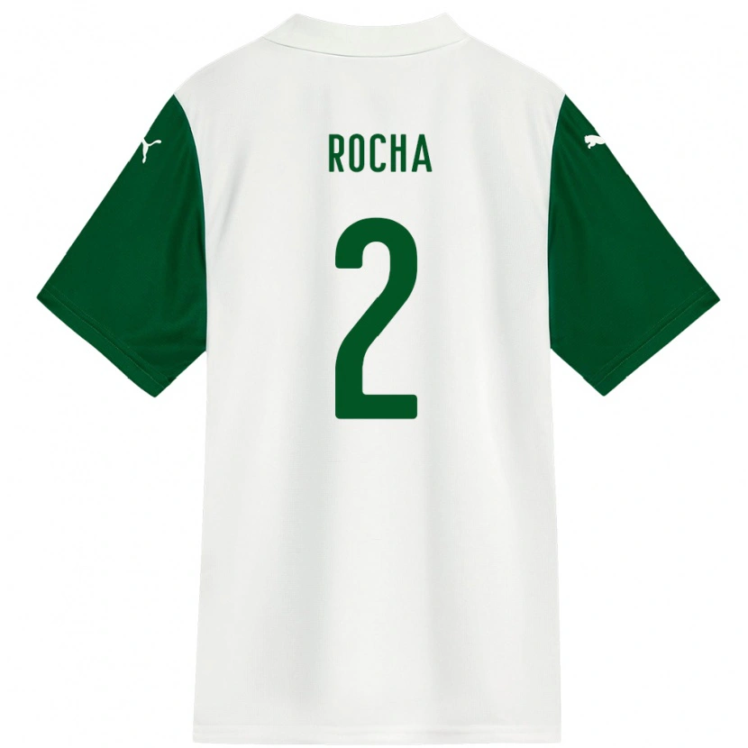 Danxen Hombre Camiseta Marcos Rocha #2 Verde Blanco 2ª Equipación 2025/26 La Camisa México