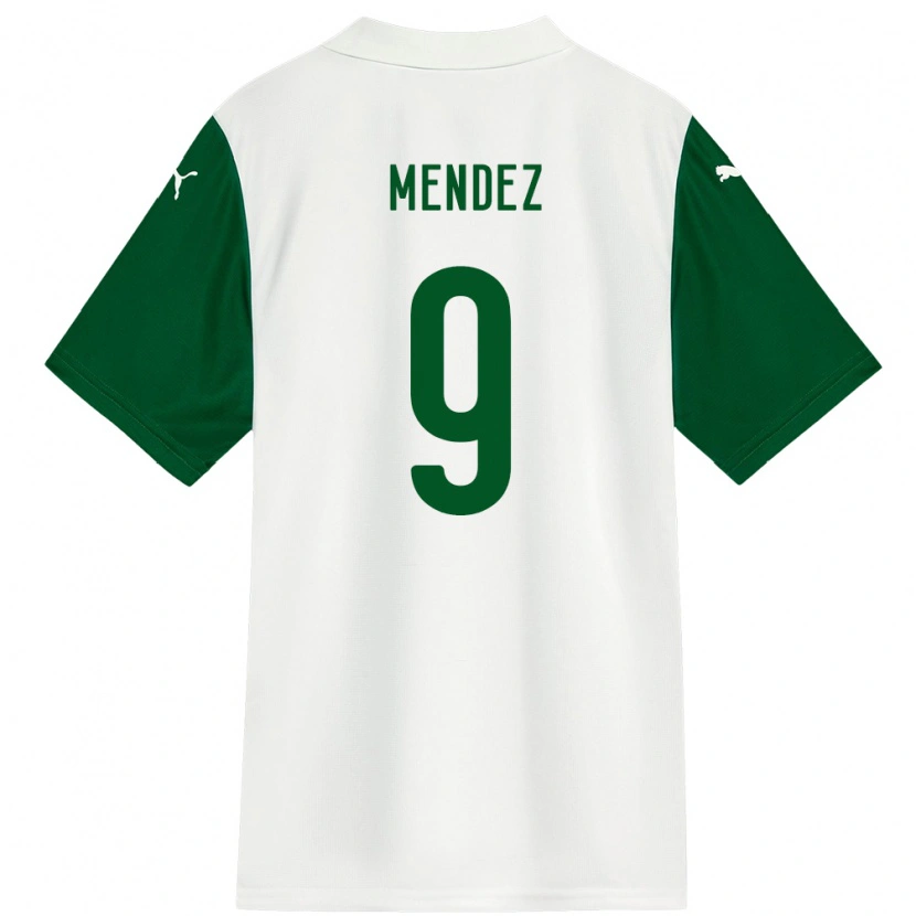 Danxen Hombre Camiseta Cesar Mendez #9 Verde Blanco 2ª Equipación 2025/26 La Camisa México