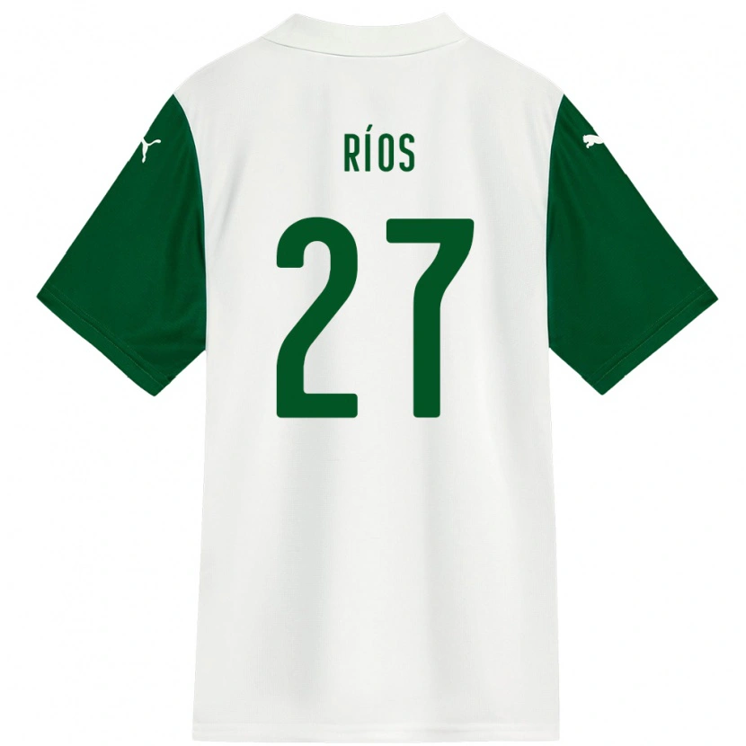 Danxen Hombre Camiseta Richard Ríos #27 Verde Blanco 2ª Equipación 2025/26 La Camisa México