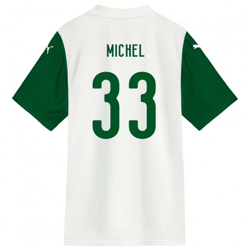 Danxen Hombre Camiseta Michel #33 Verde Blanco 2ª Equipación 2025/26 La Camisa México